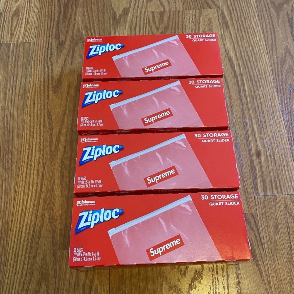 4 pack of Supreme Ziploc Bags